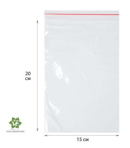 Пакет с замком Zip-Lock (Зип лок), 15х20 см, 40 мкм, 500 шт.