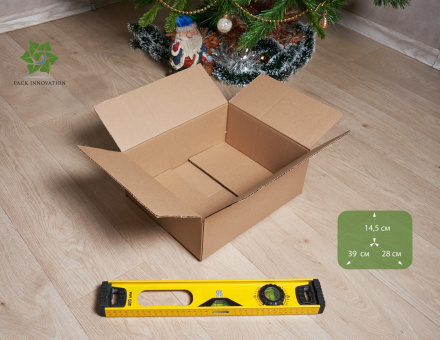 Коробка картонная, 39х28х14,5 см, объем 16 л, 50 шт. (Гофрокороб, 390х280х145 мм )