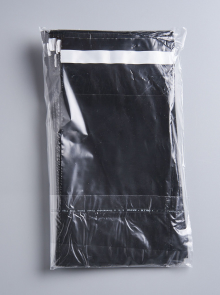 Курьерский пакет, ЧЁРНЫЙ, 100х150+40, без кармана, 50 мкм, 500 шт.