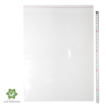 Пакет упаковочный БОПП с клеевым клапаном, 35х45+4 см, сверхпрочный, 40 мкм, 50 шт.