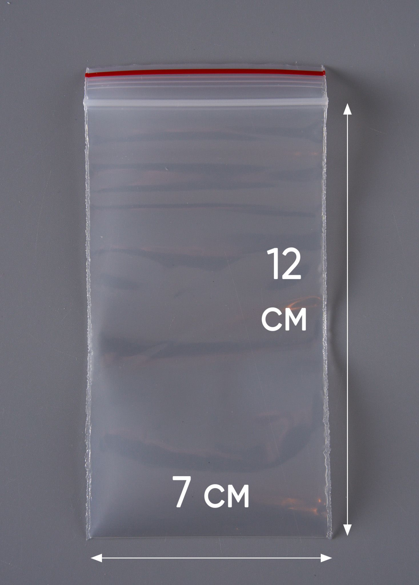 Пакет с замком Zip-Lock (Зип лок), 7х12 см, особопрочный, 80 мкм, 100 шт.