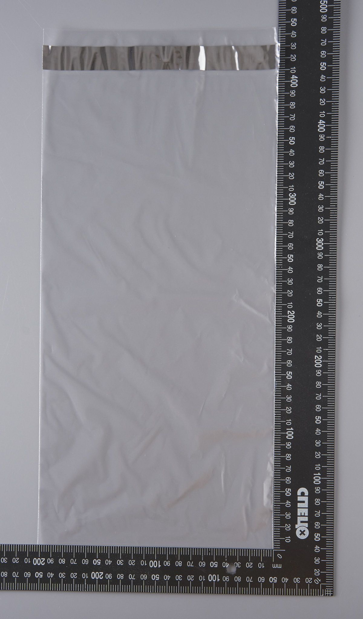 Курьерский пакет, ПРОЗРАЧНЫЙ, 200х400+40 мм, с клеевым клапаном, 30 мкм. (сейф пакет) 100 шт.