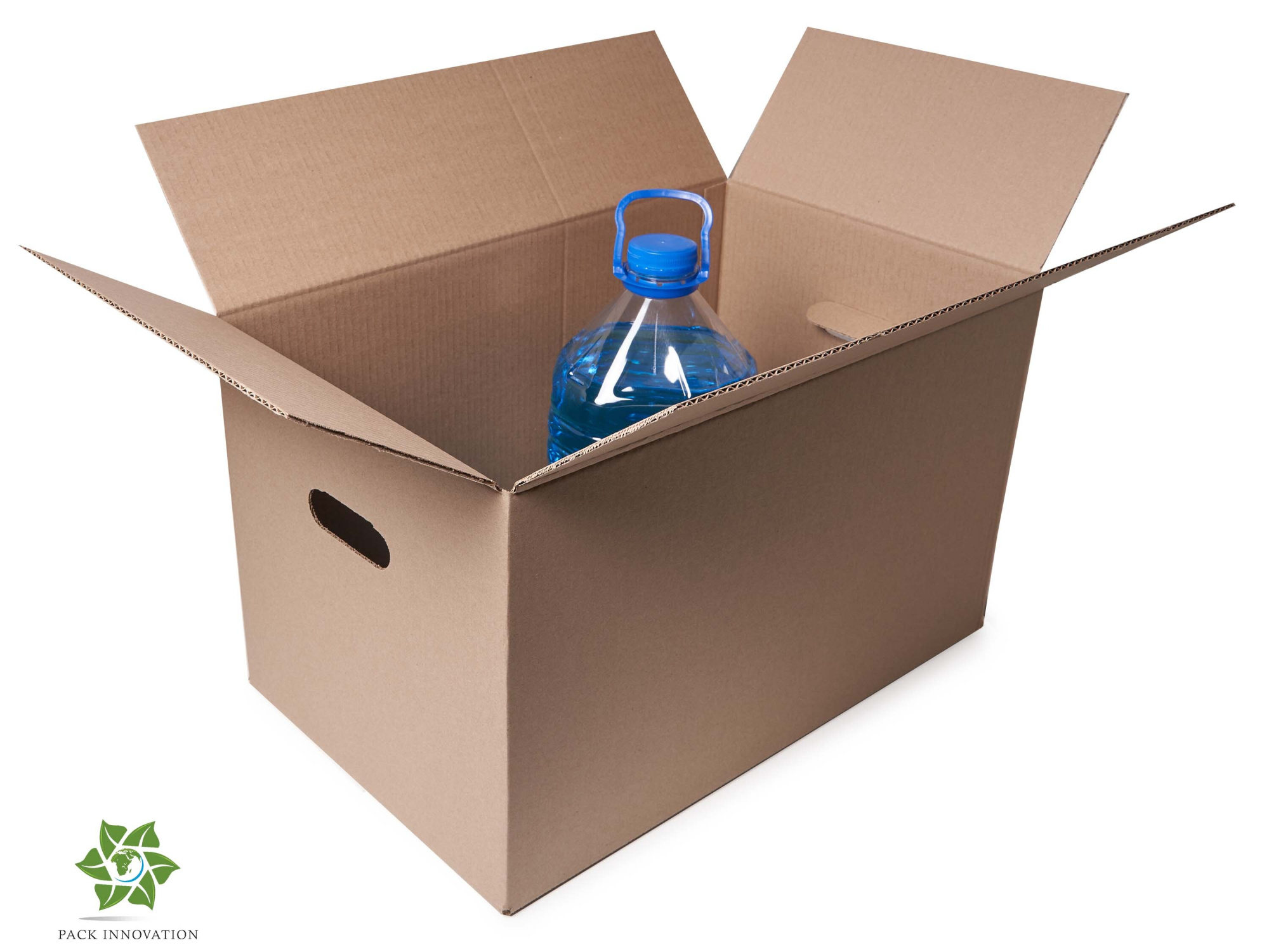 Коробка для хранения картонная, 50х30х30 см, С РУЧКАМИ, объем 45 л, 33 шт. (Гофрокороб, 500х300х300 мм )