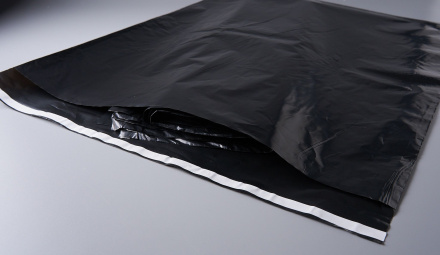 Курьерский пакет, ЧЁРНЫЙ, 500х600+40, без кармана, 50 мкм, 50 шт.