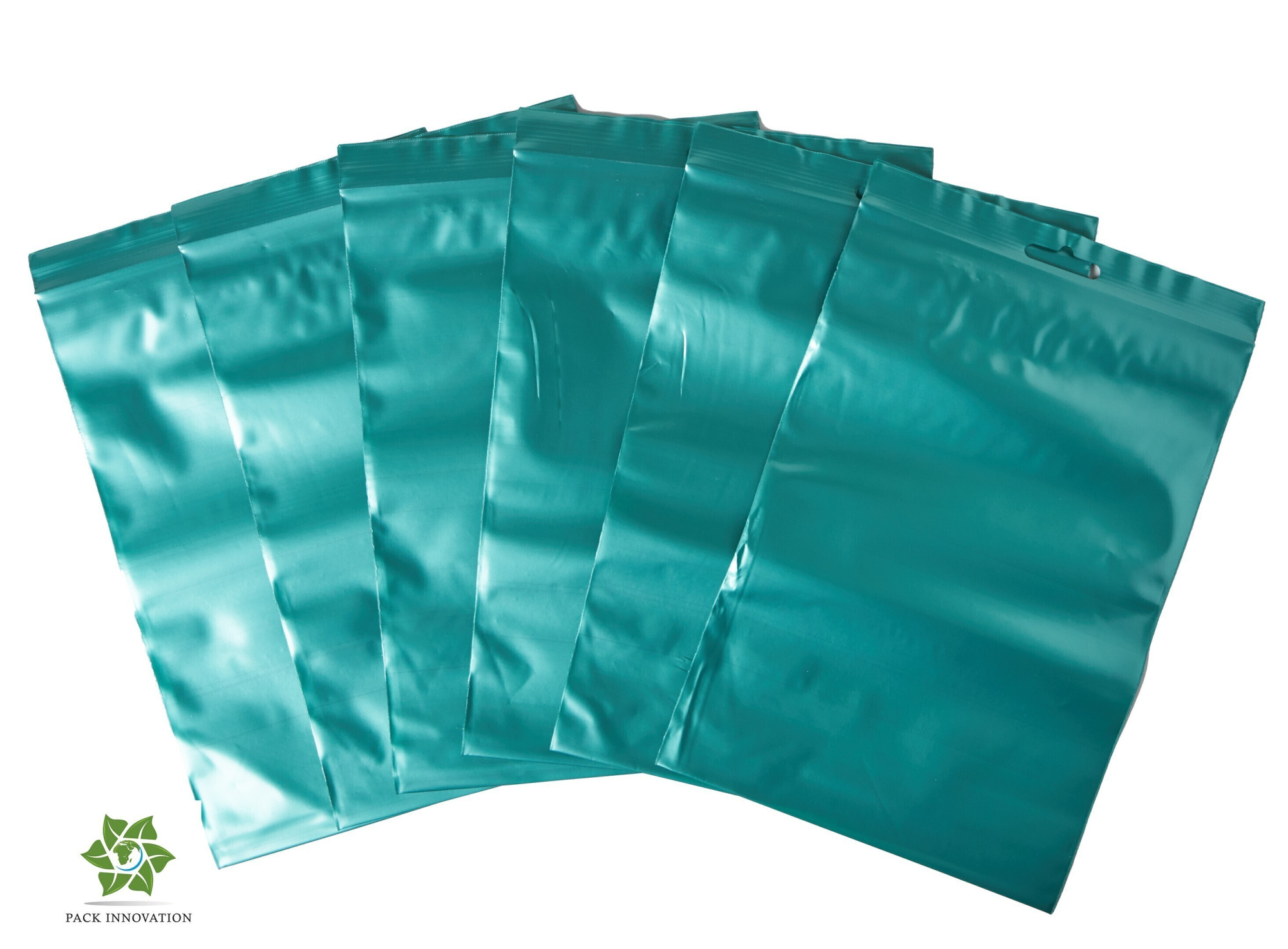 Пакет с замком Zip-Lock (Зип лок), 15х22 см, 60 мкм, с европодвесом, сверхпрочный, зеленый металлик, 500 шт.