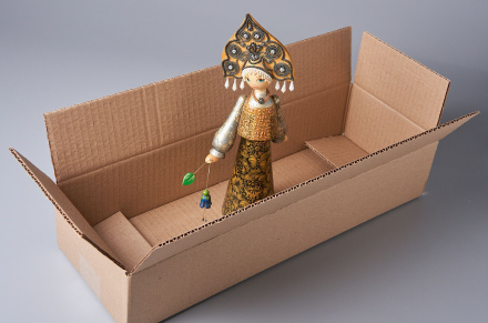 Коробка картонная, 46х16х9 см, объем 6,6 л, 50 шт. (Гофрокороб, 460х160х90 мм )