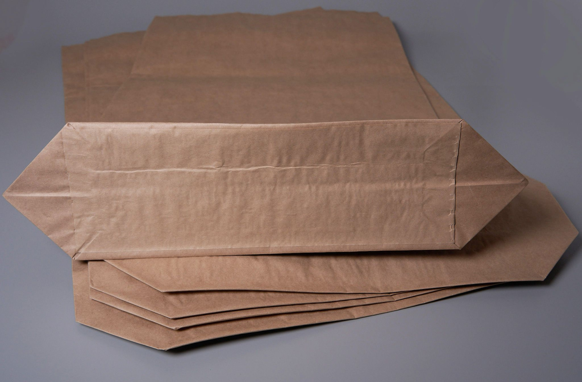 Крафт мешок бумажный трехслойный, размер 92х50х13 см, для сыпучих продуктов, 20 шт.